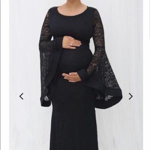 Black maternity gown